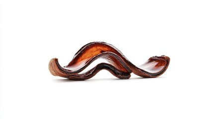 A wavy, polished wooden object displaying an elegant design, possibly a decorative piece.