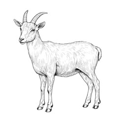 Sketch of a goat.
