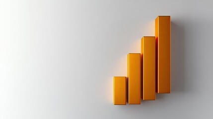 A graphic representation of increasing data trends with orange bars on a light background.