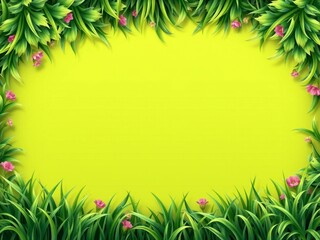 Realistic seamless grass border design for backgrounds, frames, banners, vectors, garden themes, garden, vector