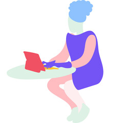 woman with laptop