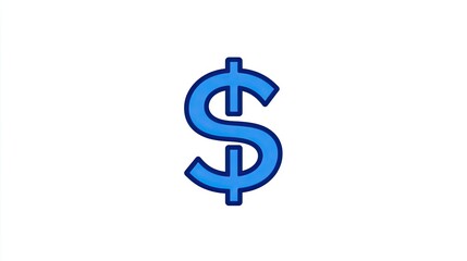 Obraz premium A blue dollar sign symbol representing money, finance, and economic concepts.