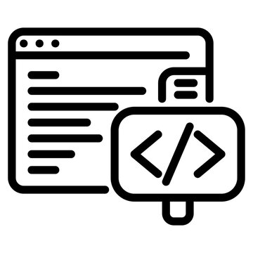 Programming outline style icon