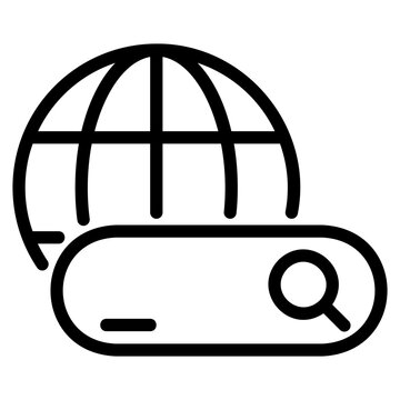 Search engine outline style icon
