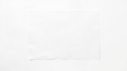 Clean and minimalistic mockup of a sheet of paper on a white background, perfect for showcasing designs and artwork, simple, paper mockup, mockup