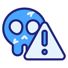 Malware blue filled outline style icon