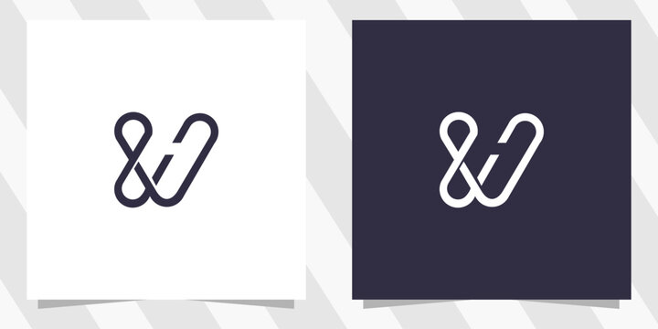letter vh hv logo design vector