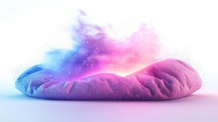 Captivating digital showcasing a mesmerizing cosmic dreamscape  Vibrant swirling clouds ethereal mists and captivating celestial formations create a surreal and enchanting visual experience