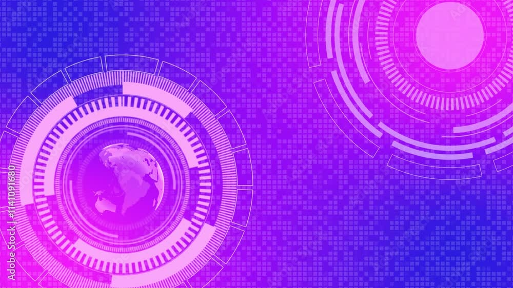 Aufkleber futuristic round hud hologram dashboard interface target circle digital technology background. showc
