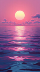  a soft sunrise horizon with gentle hues and a tranquil atmosphere,