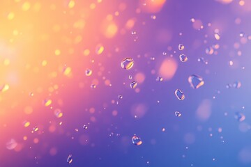 Abstract background with colorful bokeh and water drops.