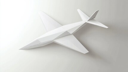 Origami paper plane, travel symbol, generative ai