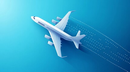 Origami paper plane, travel symbol, generative ai