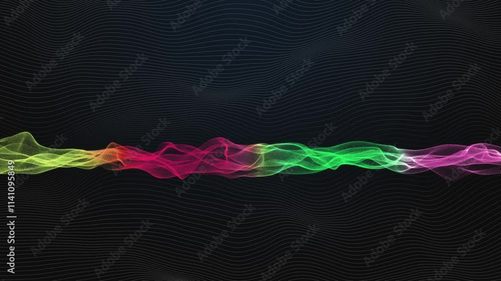 Poster digital waves technology, engineering, science and artificial intelligence background. crypto curren