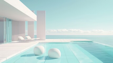 Some photos of luxurious and elegant swimming pool designs with different photo angles with clear sky views.