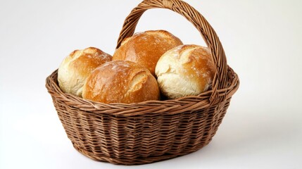 basket with bread generative ai