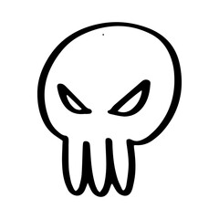 skull hand drawn illustration