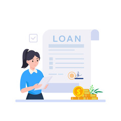 loan realated flat style illustration vector design