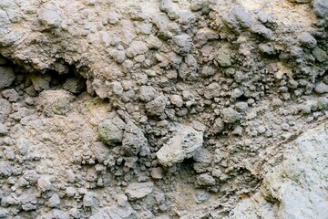 Texture of Sea Cave Rock, Detailed Coastal Formation