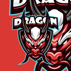 Dragon mascot Logo template