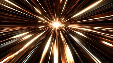 Abstract Golden Copper Linear Pattern, Streaks of Light Converging, Speed Motion Effect