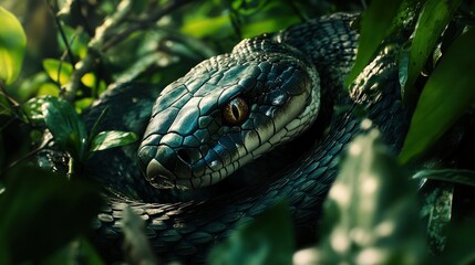 Fototapeta premium King Cobra Snake With Very Beautiful Colors