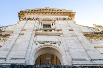Facade view of the Basilica of Santa Francesca Romana, Rome, Italy