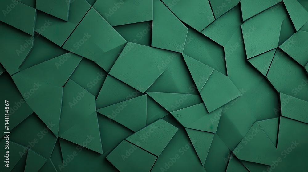 Poster abstract green paper texture with geometric shapes and patterns