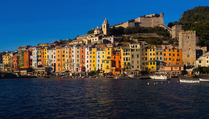 Picture of portovenere city La Spezia at sunny day, Italy