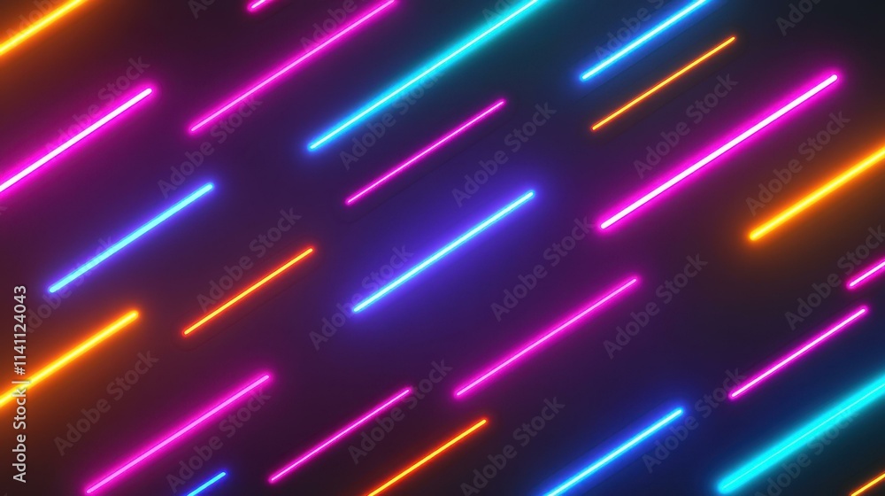 Poster dive into the vibrant world of neon patterns with this dynamic animation that fuses tech aesthetics 