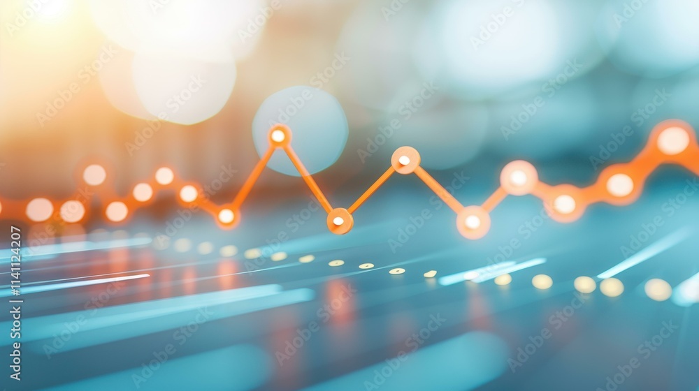 Poster discover key financial trends through an engaging line chart, presenting insights in a clear and con