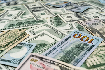 Background of US dollar bills. Fiancial concept.