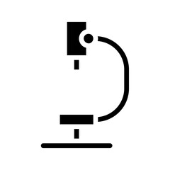 Microscope icon. Concept of science, research, and medicine.