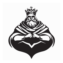 Royal King Vector Art, Icons, and Graphics  isolated on white background.