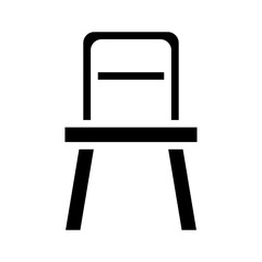 Chair icon. Concept of furniture, seating, and comfort.