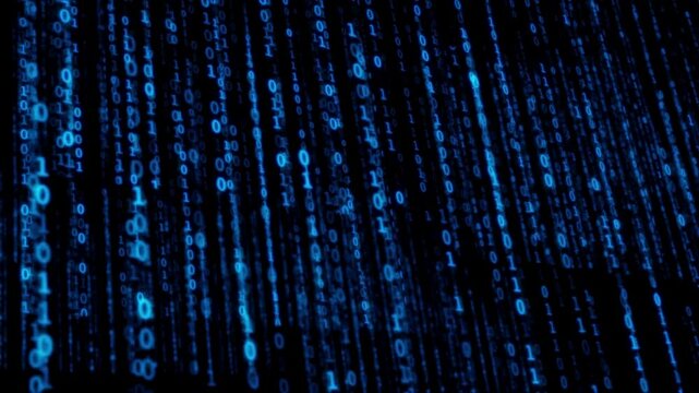 fiber optics background with lots light binary code