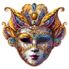 Venetian mask on a white background. clipart