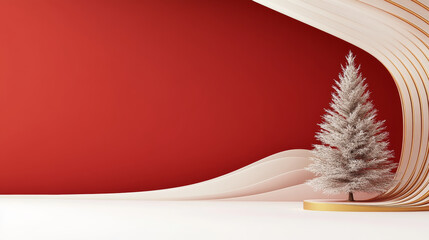 Christmas and New Year themed e-commerce product exhibition booth