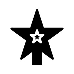 Star shape icon. Concept of Christmas, holiday, and celebration.
