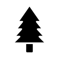 Obraz premium Pine tree silhouette. Concept of Christmas, nature, and winter.