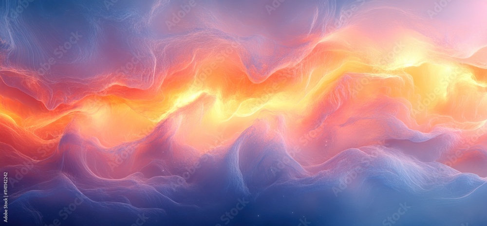 Poster Abstract Gradient Background in Pastel Colors with Soft Light Diffusion for Design