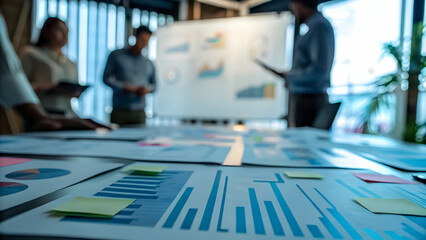 High-Resolution Business Team Collaboration in Modern Office Environment