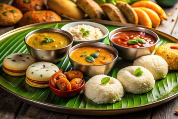 Crispy vada, fluffy idli, savory uttapam, creamy upma â€“ a South Indian tiffin box delight.