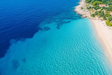 Obraz premium The ocean is blue and the water is calm