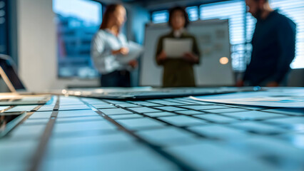 sale and marketing and advertising and outreach concept as Advertising team conducting outreach through various media planning strategies in office ample copy space. in  Photo Stock  Concept  and empt