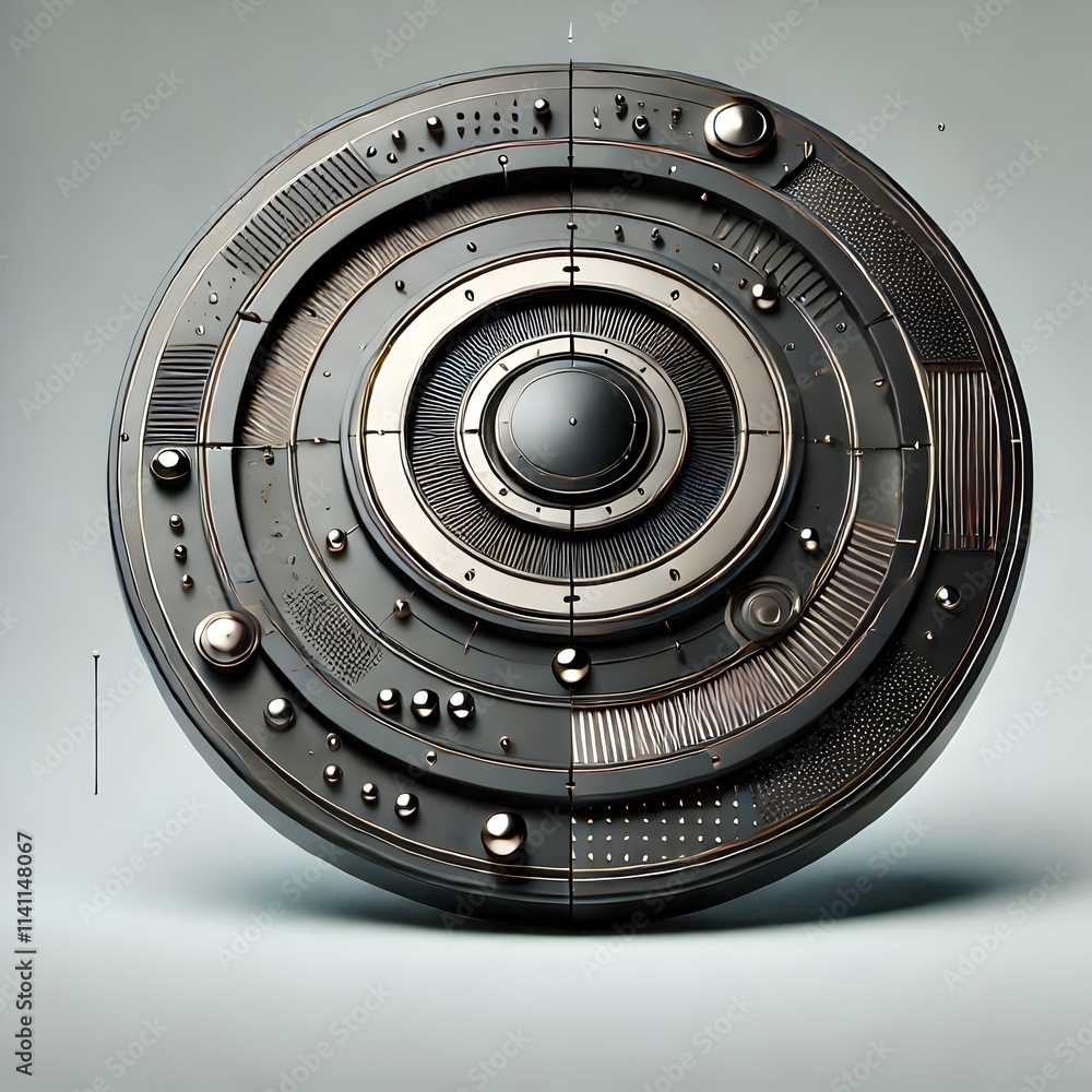 Poster 3d plain dark metallic background with subtle futuristic textures and copy space concept as a plain 