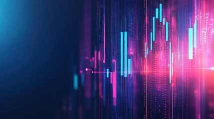 Futuristic business digital financial data technology