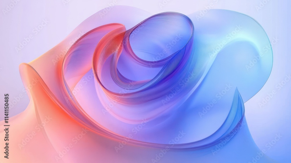 Poster abstract fluid dynamics design soft pastel colors minimalistic background