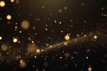 A black background with gold glitter
