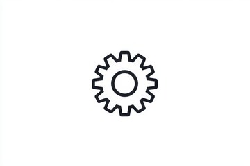 Simple gear icon on white background